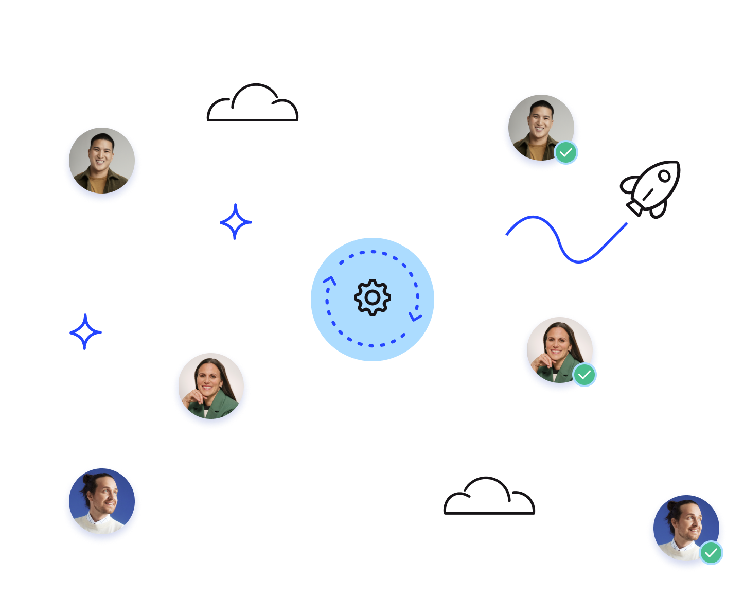 illustration of automated onboarding that is more organized 